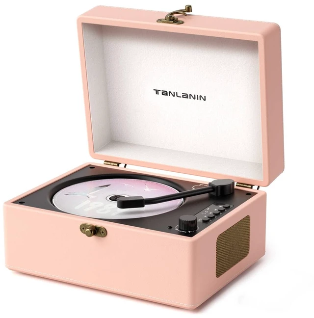 Main image of CD Player Portable for Home with Upgraded Speakers Bluetooth in/Out Rechargeable Desktop CD Player with LED Screen Boombox Music Player Peach Pink