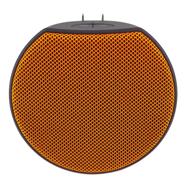 Alt view image 3 of 7 - Newport Plug-in Outlet Speaker with Bluetooth 5.1 and Built-in USB Type-A Charging Port (Orange/Black)