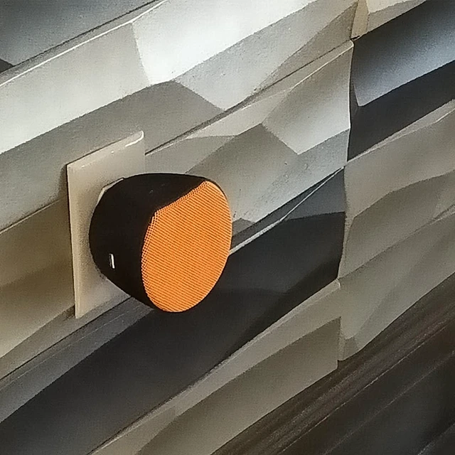 Alt view image 6 of 7 - Newport Plug-in Outlet Speaker with Bluetooth 5.1 and Built-in USB Type-A Charging Port (Orange/Black)