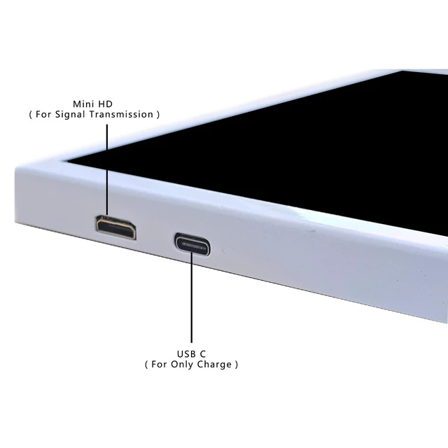 Alt view image 4 of 7 - 8 Inch Mini LCD Monitor IPS 1280x800 Small Portable Monitor,White with Mini H/D Interface,for DIY Secondary Display/PC Case Internal Screen