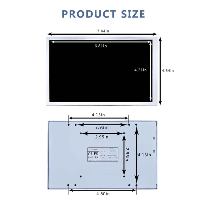 Alt view image 7 of 7 - 8 Inch Mini LCD Monitor IPS 1280x800 Small Portable Monitor,White with Mini H/D Interface,for DIY Secondary Display/PC Case Internal Screen