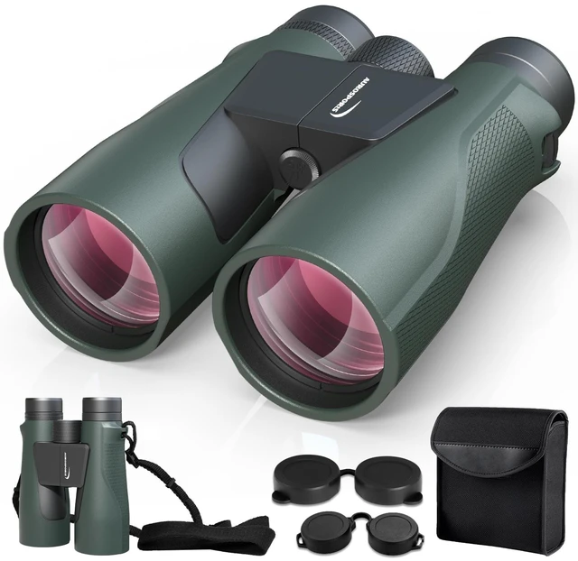 Main image of 15x56 Binoculars for Adults High Powered Cruise Ship Bird Bird Watching, FMC, BAK4, Large View, Large Lens, Hunting Wildlife Travel, Clear, Wide IPD Range, Non-Slip, Gift Men Green