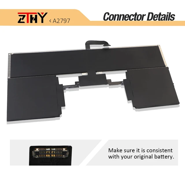 Alt view image 4 of 7 - A2797 Laptop Battery Replacement for MacBook Air 15-inch A2941 (M2,2023) A3114(M3,2024) MRYQ3LL/A MQKX3LL/A MQKP3LL/A MXD13LL/A MQKQ3LL/A MRYN3LL/A MQKW3LL/A MQKT3LL/A MXD33LL/A 66.5Wh 5762mAh