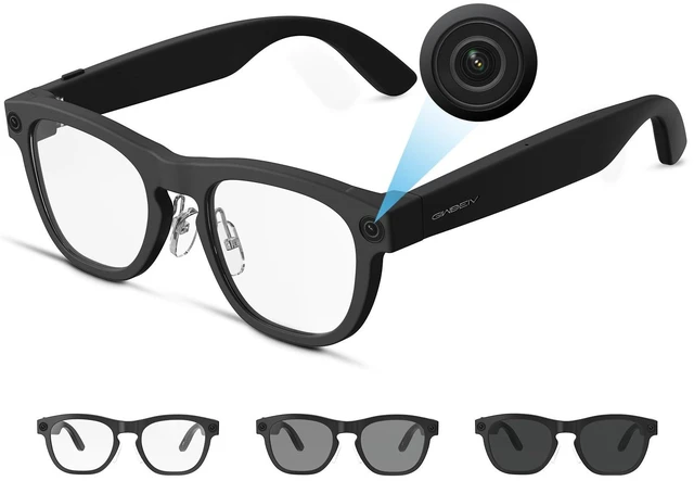 Main image of AI Smart Glasses with Camera, 8MP Video Photochromic Bluetooth Sunglasses 8MP HD 1080P Camera, Open-Ear Audio, AI Object Recognition & Translation, Voice Assistant, Photochromic Color-Changing Lenses