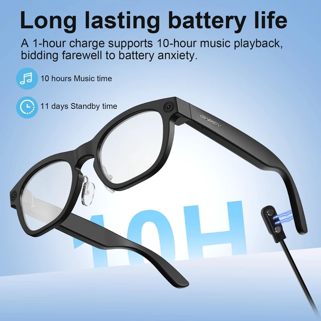 Alt view image 5 of 7 - AI Smart Glasses with Camera, 8MP Video Photochromic Bluetooth Sunglasses 8MP HD 1080P Camera, Open-Ear Audio, AI Object Recognition & Translation, Voice Assistant, Photochromic Color-Changing Lenses