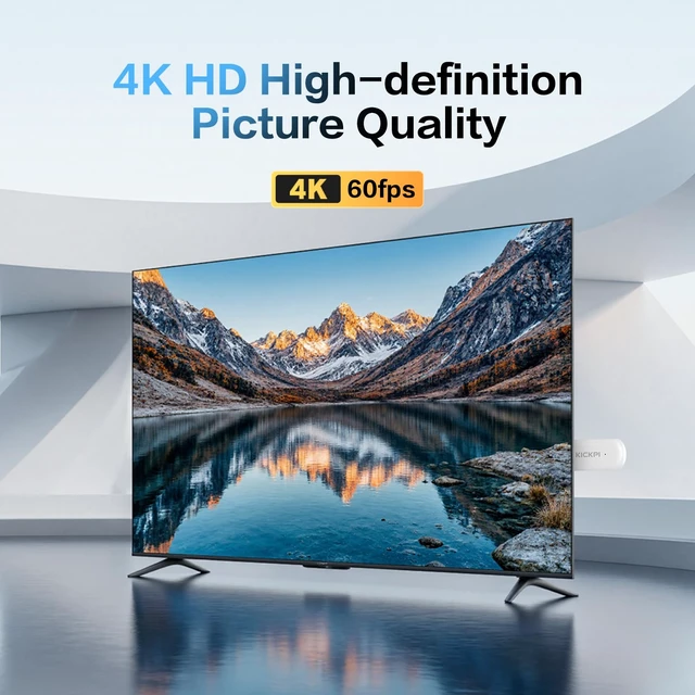 Alt view image 7 of 7 - KP2 Android TV Stick 2GB RAM 8GB ROM Android 14 Amlogic S905Y4 Quad-Core Processor 4K HDR Chromecast Built-in Dolby Audio Voice Assistant, White