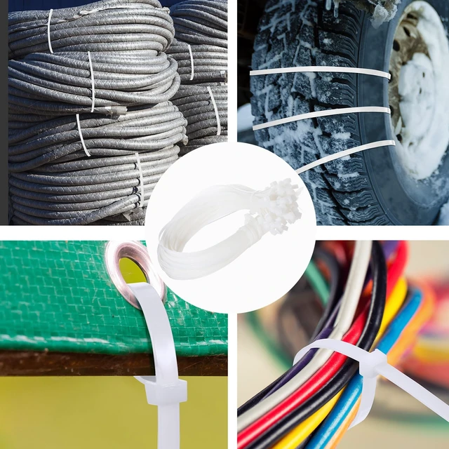 Alt view image 7 of 7 - 300 Pcs Zip Ties 36 Inch Heavy Duty 500 lbs Extra Long Large Cable Ties Plastic Nylon Wire Tie for Indoor and Outdoor Use (White)