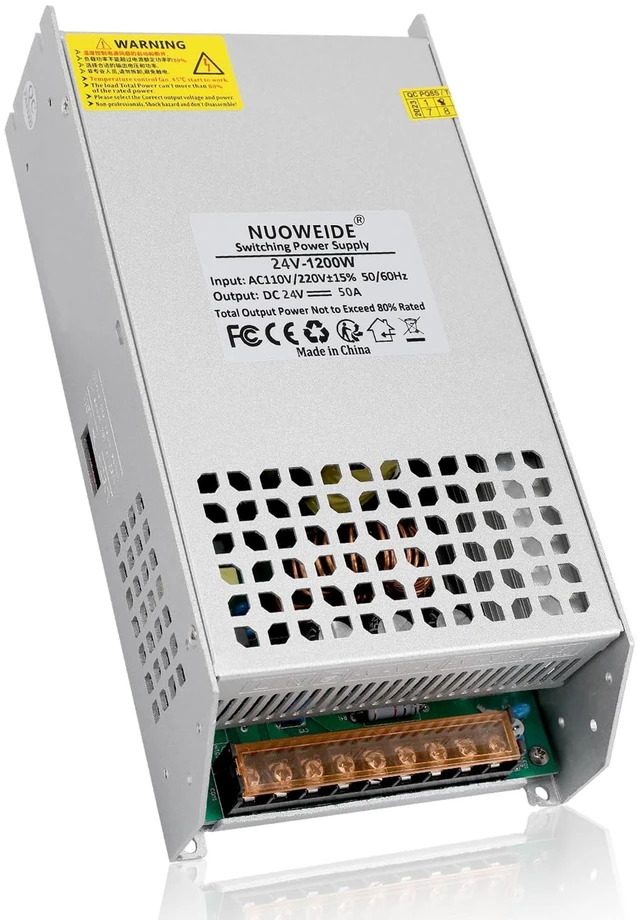 Main image of 24V 50A 1200W Power Supply 110V AC to DC 24V Converter 50A 1200W Switching Power Supply for 24V LED Strip Motor Pump CCTV Camera System Radio Car Stereo 3D Printer