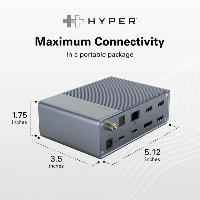 Alt view image 4 of 7 - Drive USB-C & Thunderbolt 4 GEN2 14-in-1 Dock for MacBook Pro/Air, iPad, PC - High-Speed Thunderbolt Docking Station - 40Gbps, Gigabit Ethernet, 85W PD