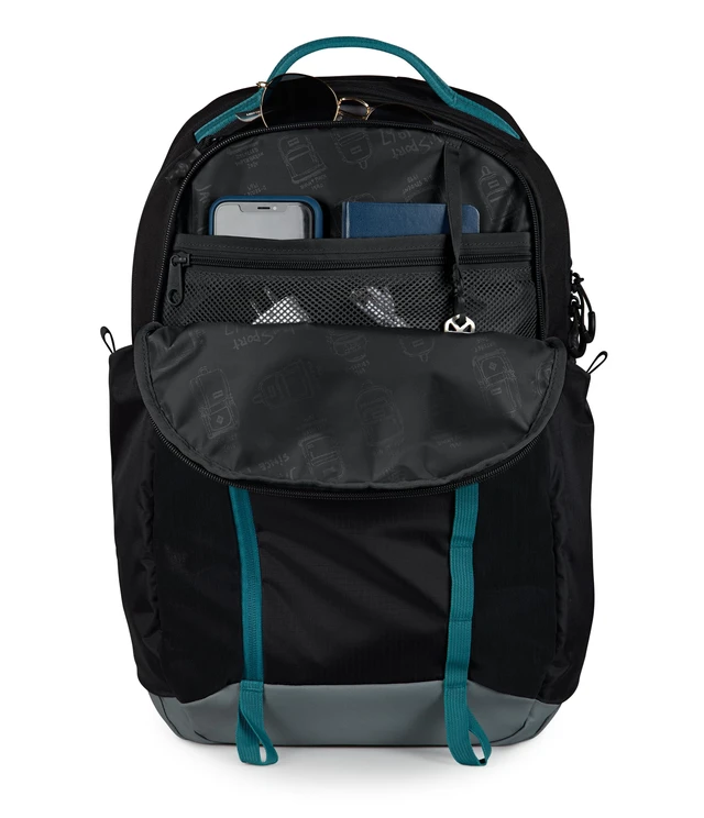 Alt view image 5 of 7 - 28L All Around Pack - Travel Backpack, Smokey Grit 15-Inch Laptop Sleeve, Versatile Rucksack w/Hydration Sleeve, Reflective Accents & Safety Whistle