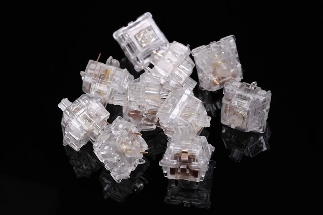 Alt view image 3 of 6 - Everglide EG Aqua King Water King Linear Switch 4pin 5pin RGB 55g 62g 67g Force mx Switch for Mechanical Keyboard 50m Clear Body (X90 PCS, EG 62g Aqua King Switch)