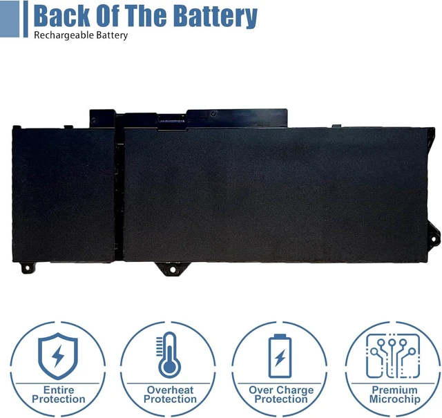 Alt view image 5 of 7 - GRT01 Laptop Battery Replacement for Dell Latitude 5421 5431 5521 5531 Precision 3561 3470 3571 3581 3591 Mobile Workstation Alienware m17 R5 AMD Series 9JRV0 00P3TJ 0R05P0 05RGW 15.2V 64Wh 4000mAh