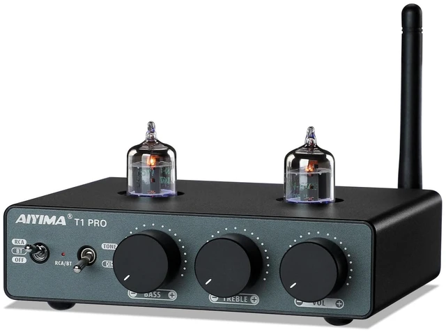 Main image of T1 PRO Vacuum Tube Preamplifier Bluetooth 5.1 with Treble Bass 12V Trigger/RCA Out Swappable Op-Amp & Tubes Home Audio Pre-amp for 2.0/2.1 A07 MAX Stereo Amplifiers & Bookshelf Speaker