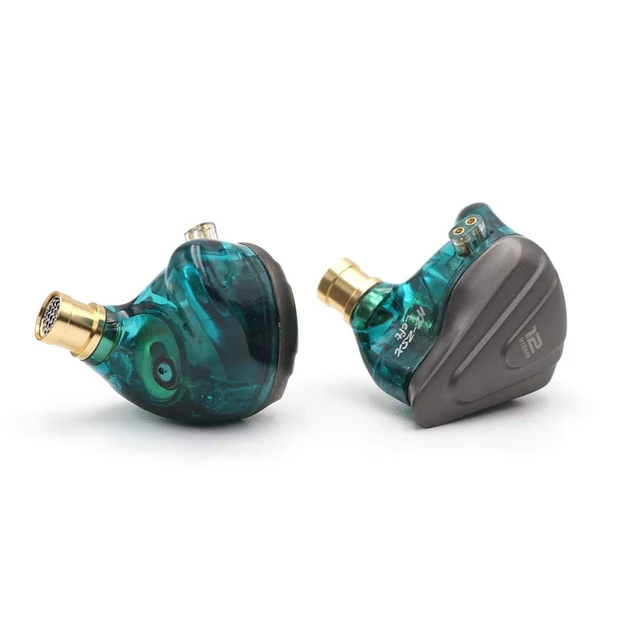 Alt view image 2 of 7 - KZ ZSX 5BA+1DD 6 Driver Hybrid in-Ear HiFi Earphones with Zinc Alloy Faceplate, Recessed 2 Pin Detachable Cable for Audiophile Musician, w/, Mic, Cyan