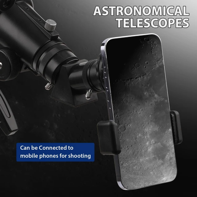 Alt view image 5 of 7 - Telescope, 70mm Aperture Portable Refractor Telescopes for Astronomy Beginners, 500mm Professional Travel Telescope with Carry Bag, White