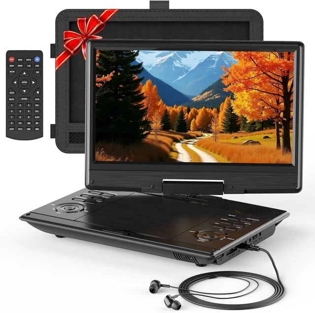 Main image of 13.5" Portable DVD Playe with 11.6" Screen & Headphones,About 5H Battery,Car DVD Player with Headrest for Kids and Car,Remote Control,Dual Speakers,Region Free,Support Sync TV/USB/SD/AV (11.6)