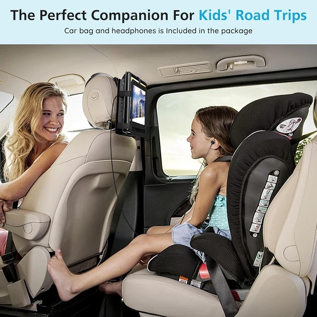 Alt view image 4 of 6 - 13.5" Portable DVD Playe with 11.6" Screen & Headphones,About 5H Battery,Car DVD Player with Headrest for Kids and Car,Remote Control,Dual Speakers,Region Free,Support Sync TV/USB/SD/AV (11.6)