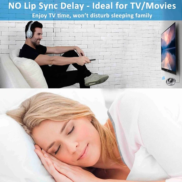 Alt view image 5 of 7 - TV Wireless Headphones RF Transmitter Charging Dock for Seniors Over Ear Headsets Digital HiFi Stereo TV Watching Headsets Ideal Hearing Impaired Parants Works with Optical AUX RCA