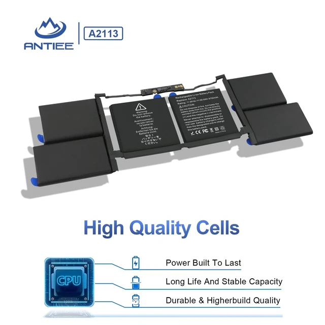 Alt view image 3 of 7 - A2141 Battery Compatible with MacBook Pro 16-inchA2113 98Wh Capacity for Dependable Power Built-In Protection for Safe Charging Compatible With 2019-2020 Models