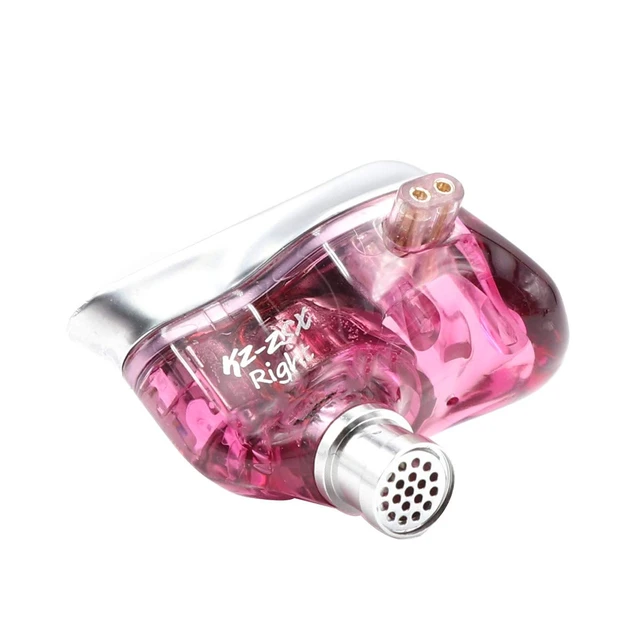 Alt view image 4 of 7 - KZ ZSX 5BA+1DD 6 Driver Hybrid in-Ear HiFi Earphones with Zinc Alloy Faceplate, Recessed 2 Pin Detachable Cable for Audiophile Musician, w/, Mic, Purple