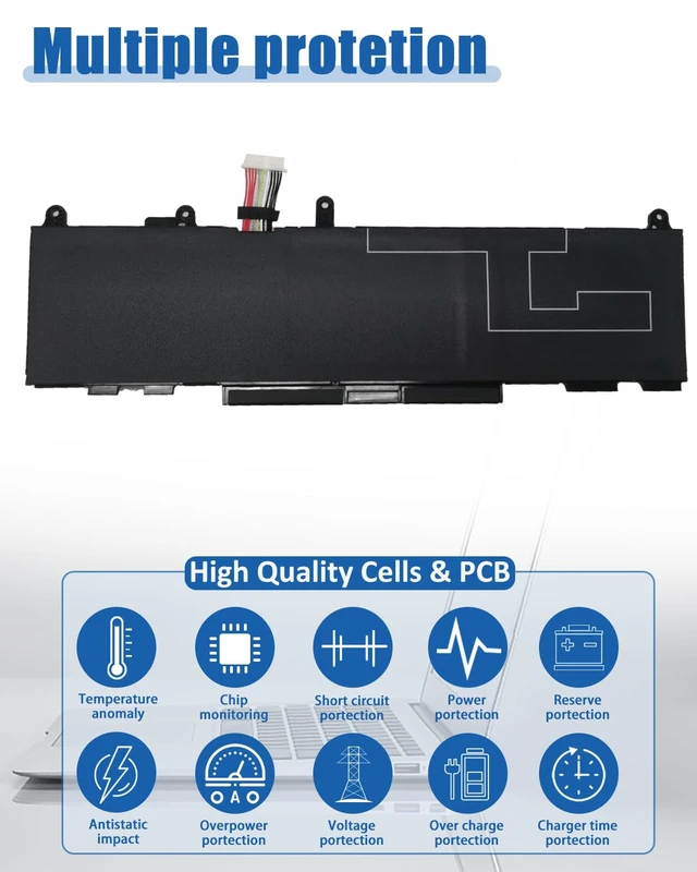 Alt view image 6 of 7 - N59787-005 BX03XL Battery for HP ZBook Firefly 14 16 G11 Series for HP EliteBook 830 835 840 845 860 865 G11 Series BX03056XL TPN-IB0Y HSTNN-OB3H N59733-AC1 (56.04Wh 4646mAh)