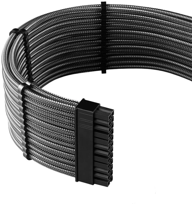 Alt view image 3 of 4 - RT-Series Pro ModMesh Sleeved 12VHPWR StealthSense Dual Cable Kit for ASUS/Seasonic/Phanteks (Carbon)
