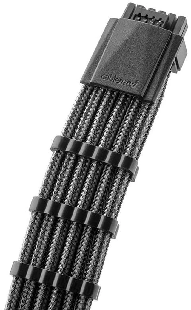 Alt view image 4 of 4 - RT-Series Pro ModMesh Sleeved 12VHPWR StealthSense Dual Cable Kit for ASUS/Seasonic/Phanteks (Carbon)