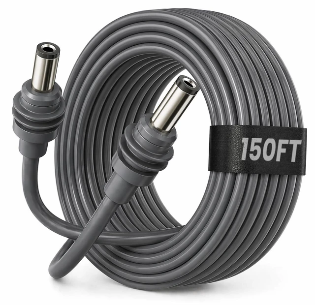 Main image of Starlink Mini Power Cable 150FT/46M, DC5521 Male to Male DC to DC Replacement Cord, 18AWG Waterproof Mating Power Cable for Starlink Mini RV, Camping, Van, Off-Grid Outdoor Setup
