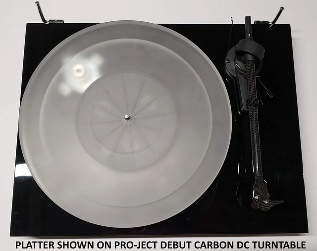 Alt view image 4 of 5 - Acrylic Platter Upgrade for Pro-Ject Debut/T1/1Xpression, Music Hall MMF-2.1/2.2/2.3/3.3/5.1/5.1se/5.3/5.3se, Angels Horn, and Crosley C6 Turntables (Opaque)