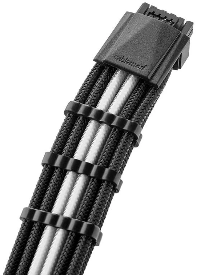 Alt view image 4 of 4 - RT-Series Pro ModMesh Sleeved 12VHPWR StealthSense Dual Cable Kit for ASUS/Seasonic/Phanteks (Black + White)