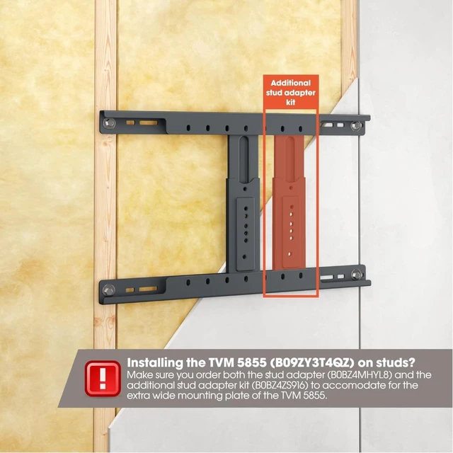 Alt view image 5 of 5 - TVA 6950 Stud Adapter, for All Full-Motion TV mounts from Any Series, Max. 75 kg