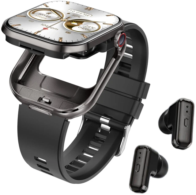 Main image of 2 in 1 Smart Watch with TWS Earbuds,2.02" HD Touch Screen Fitness Watch,Bluetooth Call,Waterproof Sports Tracker Compatible with Android & iPhone