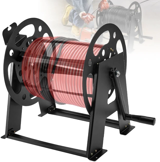Main image of Upgraded Heavy Duty RV Extension Cord Reel Stand 50-200 FT Power Cables Features Long-Lasting Smooth Bearings and Side Storage Rack to Organize Power Plugs and Rv Electrical Accessories Neatly