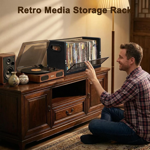 Alt view image 7 of 7 - DVD Storage Rack - 3 Pack, Holds 84 DVD Cases or 96 Blu-ray Cases Desktop/Closet DVD/Blu-ray Rack, Space-saving, Holds Game Cases/Papers/Cards, Sturdy Metal, Compact