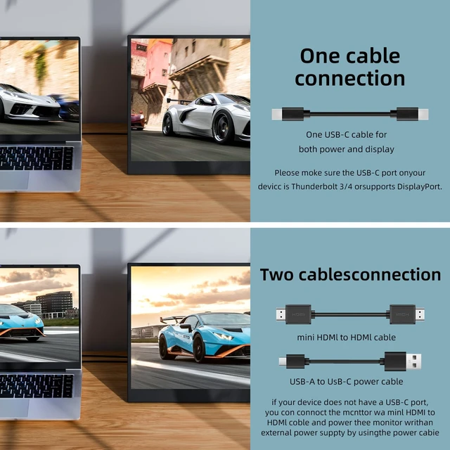 Alt view image 7 of 7 - 16" 144Hz Portable Gaming Monitor,1920x1200P IPS FHD External Monitor, Dual Speakers USB-C HDMI Second Screen for Laptop PC Mac Phone Xbox PS4/5 Switch