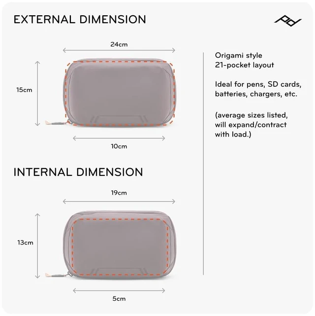 Alt view image 6 of 7 - Tech Pouch, Kelp, Electronics Organizer for Travel or Everyday Carry, Origami-Style Storage, Cable Pass-Through, Weatherproof Recycled Nylon, Gear Carry Bag for Men and Women