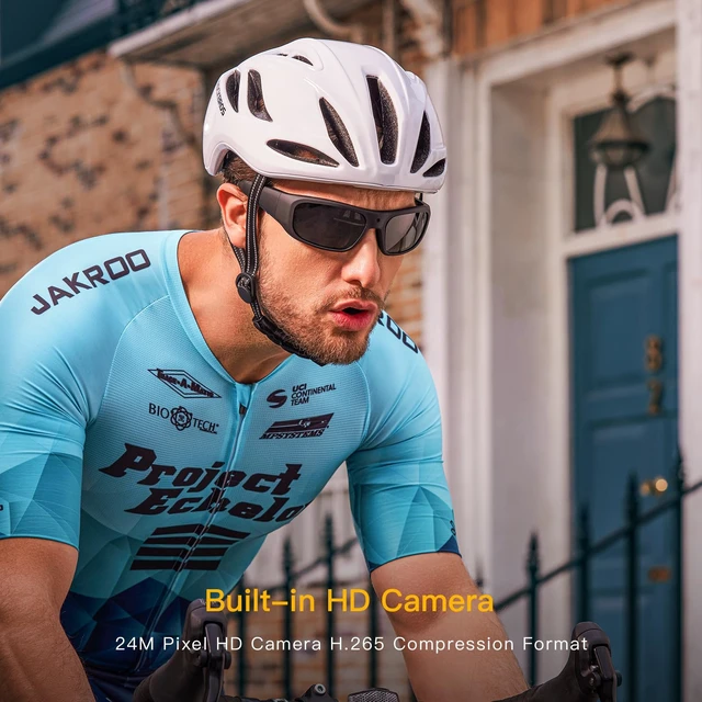 Alt view image 7 of 7 - UltraLight Smart Glasses with Camera, 24MP 1080P Video Builtin Memory 1080P Camera Glasses, RecordWhileCharging, Water Resistant, Polarized Lens, HandsFree Video for Cycling, Hiking & Running