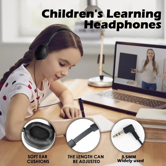 Alt view image 3 of 7 - Kids Headphones Bulk 30 Pack for Classroom School Wholesale Wired Earphones Class Set for Students Teens Children and Adult (Black Color)