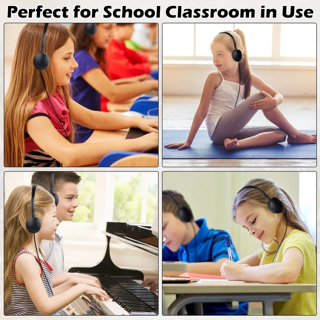Alt view image 6 of 7 - Kids Headphones Bulk 30 Pack for Classroom School Wholesale Wired Earphones Class Set for Students Teens Children and Adult (Black Color)