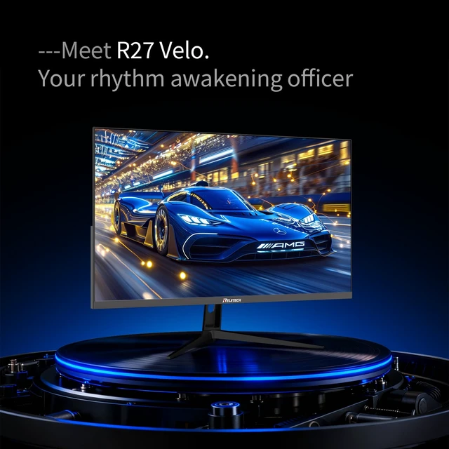 Alt view image 2 of 7 - 27 Inch 120Hz Monitor, FHD 1080P, Fast-IPS, AMD FreeSync, 100% sRGB, Low Blue Light Eye Care, 3-Side Borderless Frameless, HDMI VGA Ports, 100x100mm VESA Mount for Gaming & Office (R27 Velo)