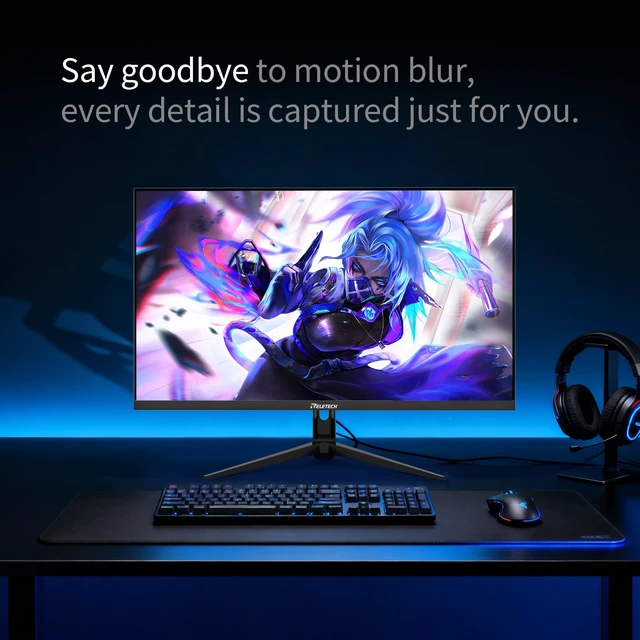 Alt view image 3 of 7 - 27 Inch 120Hz Monitor, FHD 1080P, Fast-IPS, AMD FreeSync, 100% sRGB, Low Blue Light Eye Care, 3-Side Borderless Frameless, HDMI VGA Ports, 100x100mm VESA Mount for Gaming & Office (R27 Velo)