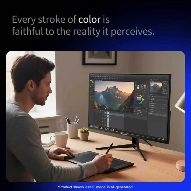 Alt view image 5 of 7 - 27 Inch 120Hz Monitor, FHD 1080P, Fast-IPS, AMD FreeSync, 100% sRGB, Low Blue Light Eye Care, 3-Side Borderless Frameless, HDMI VGA Ports, 100x100mm VESA Mount for Gaming & Office (R27 Velo)