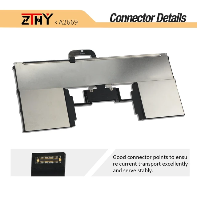 Alt view image 3 of 7 - A2669 A2681 Laptop Battery Replacement for MacBook AIR 13" M2 2022 A2681 661-26150 MLY23LL/A MLXX3LL/A MLXW3LL/A MLXY3LL/A MLY03LL/A MLY43LL/A MLY33LL/A MLY13LL/A Series 11.54V 52.6Wh