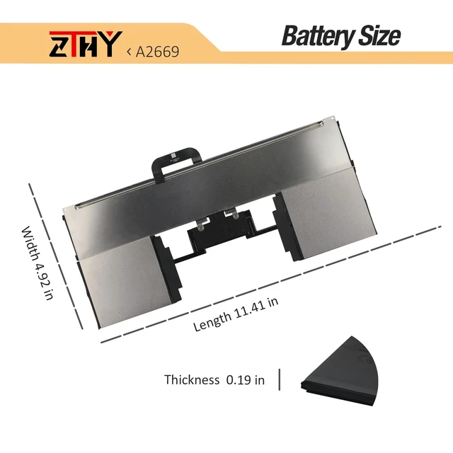 Alt view image 7 of 7 - A2669 A2681 Laptop Battery Replacement for MacBook AIR 13" M2 2022 A2681 661-26150 MLY23LL/A MLXX3LL/A MLXW3LL/A MLXY3LL/A MLY03LL/A MLY43LL/A MLY33LL/A MLY13LL/A Series 11.54V 52.6Wh