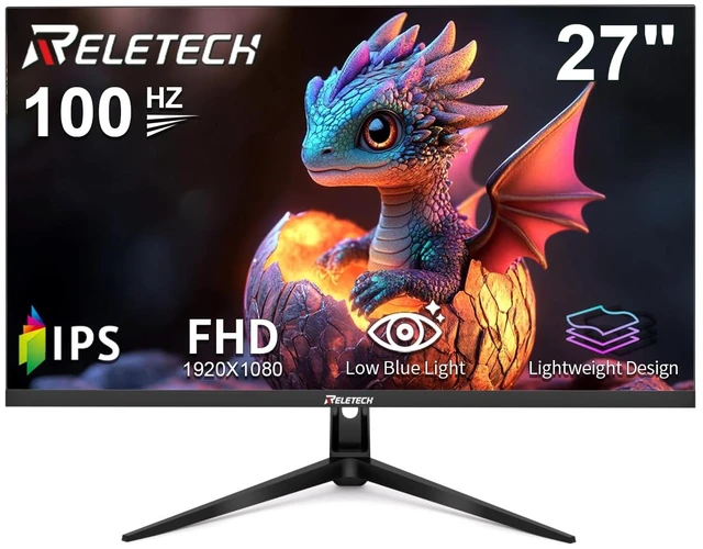 Main image of 27 Inch FHD 100Hz Gaming Monitor, Fast IPS, R27 Core FreeSync Support, 100%sRGB, Eye Care, Frameless, Borderless Design, HDMI & VGA Ports VESA Mountable