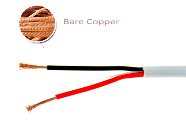 Alt view image 3 of 6 - 16-2 500 Ft. 16/2 CMR Rated Solid Bare Copper 2 Conductors Audio Speaker Lightning Installation High-Power Home Wiring Cable Wire White