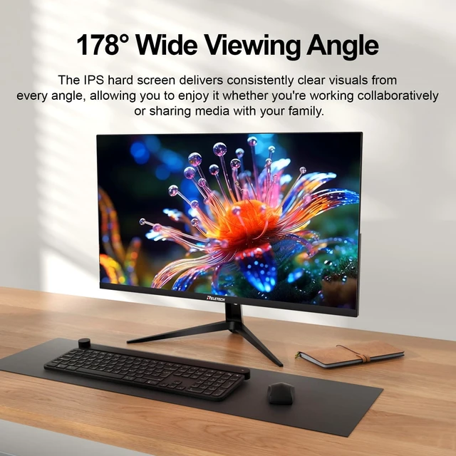 Alt view image 4 of 7 - 27 Inch FHD 100Hz Gaming Monitor, Fast IPS, R27 Core FreeSync Support, 100%sRGB, Eye Care, Frameless, Borderless Design, HDMI & VGA Ports VESA Mountable