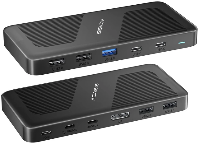 Main image of 40Gbps Dock - with DP Port, PD 100W, 40Gb/s, USB C/A, Laptop Docking Station Dual Monitor Single 8K or Dual 6K Display for Windows and Mac, Compatible with USB4
