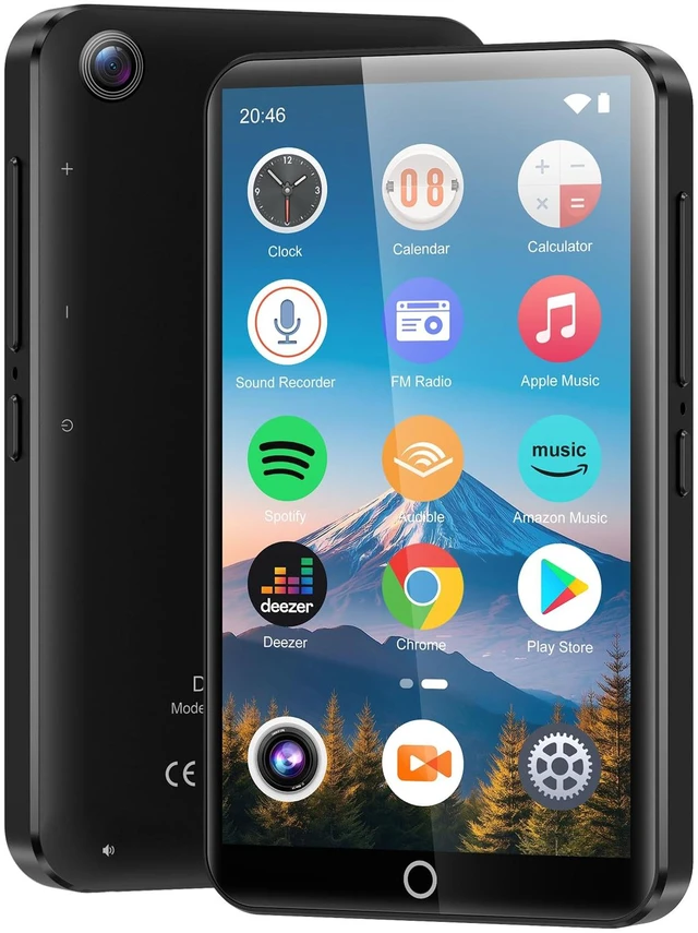 Main image of MP3 Player with Bluetooth and WiFi, Android Music Player with Camera, 4.0" Touch Screen MP4 Player with Spotify, Audible, Music, Play Store, 16GB Storage (Black)