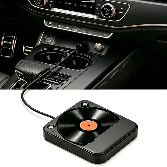 Main image of CD Player for Car, External Portable Car CD Players with USB/AUX Port, Universal USB CD Player for Vehicle, Laptop, TV, Computer, for Android 4.4 and Above Navigation